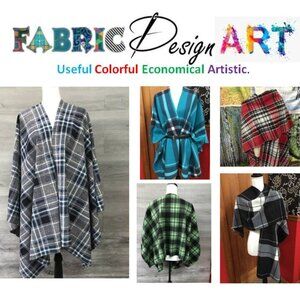 Women's poncho shoulder wrap outlander shawl Blanket Serape fall throw Shrug Rua